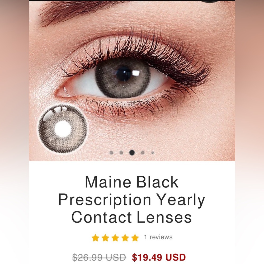 Unicoeye Maine Black *NON* Rx 0.00 Colored Lenses